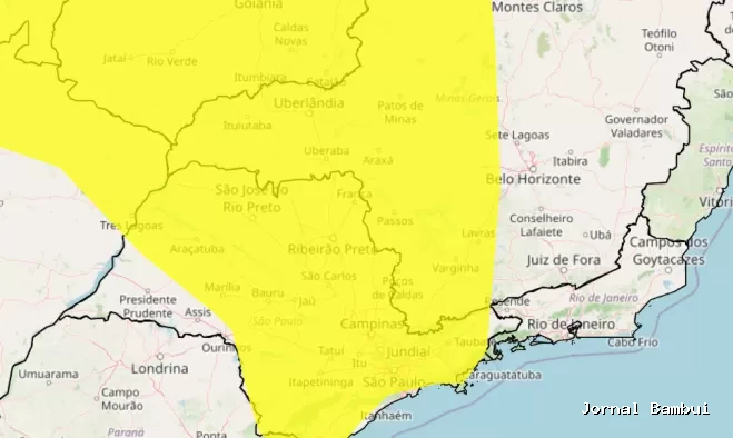 Inmet emite alerta de chuvas intensas para cidades do Sul de Minas