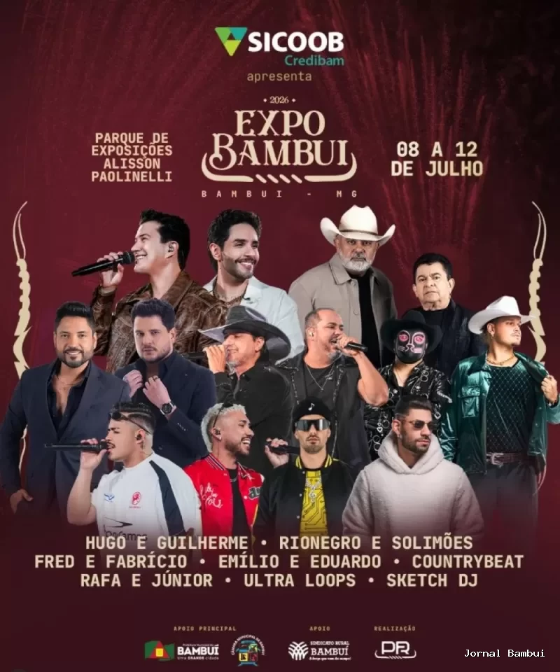EXPO Bambuí 2026 inicia nova fase de vendas e confirma atrações musicais